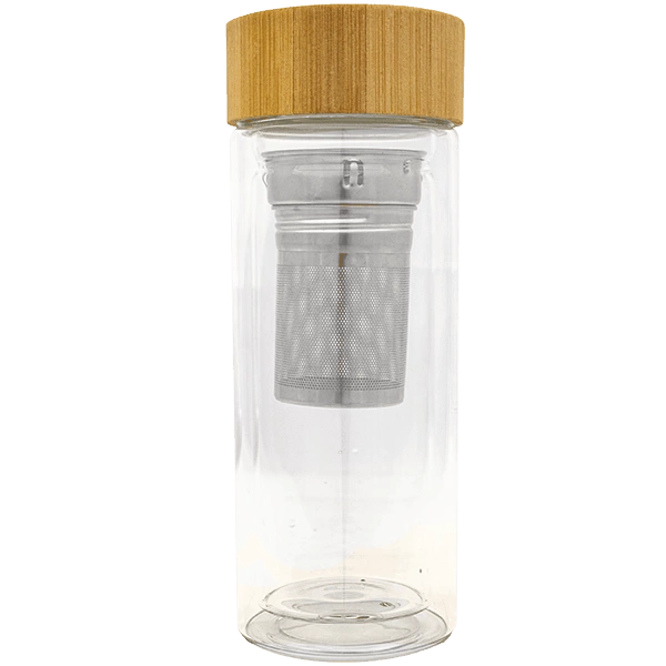 Teflaske i glas med tefilter