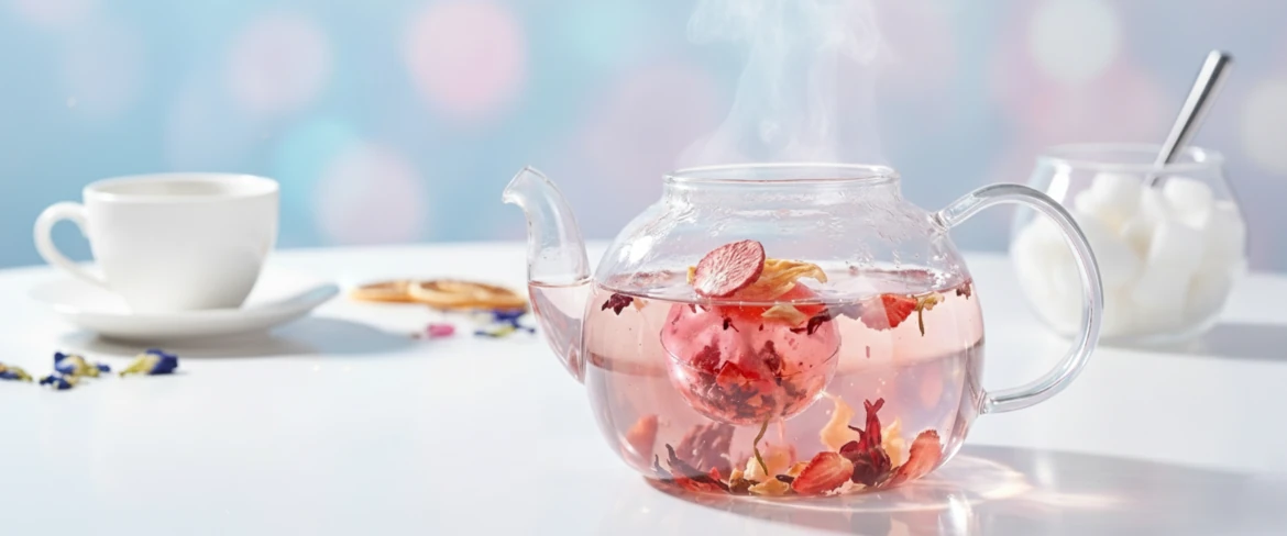 Isomaltkugle klar til brygning – krystalte i en glaskande