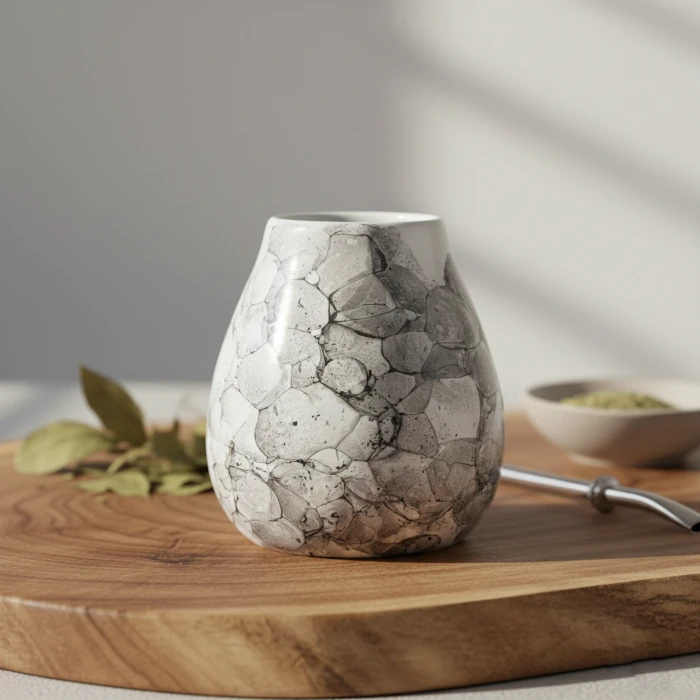 Keramisk mate-kalabas med bombilla – æstetisk og praktisk beholder til yerba mate