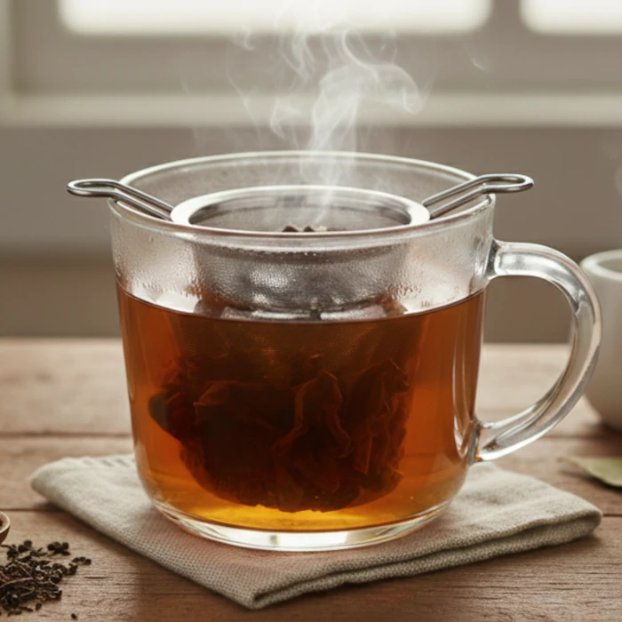 Brygning af løsbladet sort te