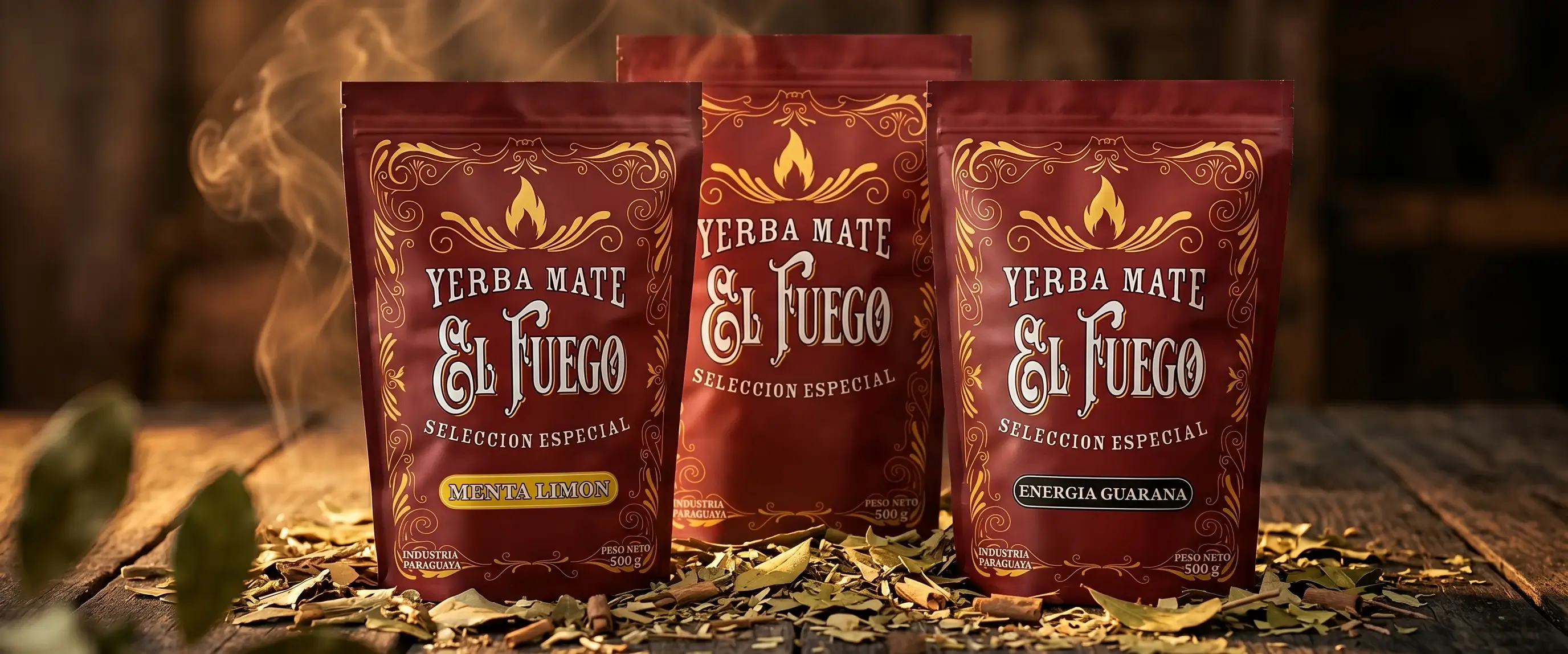 Tre El Fuego-varianter af yerba mate – virkelig stærk yerba mate.