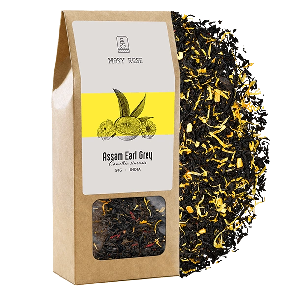 Mary Rose Assam Earl Grey sort te