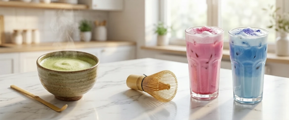 Traditionel grøn te kontra farverig matcha – indeholder matcha koffein? Sammenligning af egenskaber