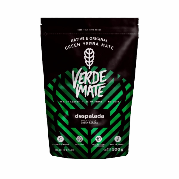 Grøn yerba mate – Verde Mate Green Despalada – i en doypack.