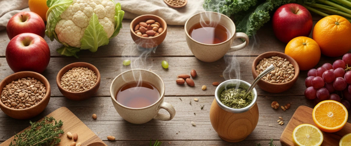 Økologiske fødevarer og sunde ekstraprodukter – frugt, urter, infusioner og økologiske produkter fremstillet af naturlige ingredienser