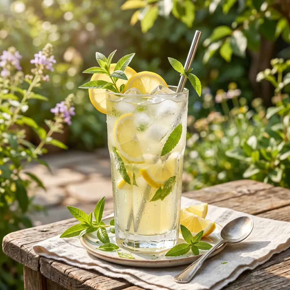 Sommerlimonade med tilsat citronverbena