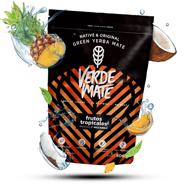 Grøn mate med tropiske frugter