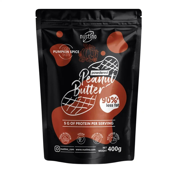 Nustino – Jordnøddesmør i pulverform – Pumpkin Spice (uden tilsat sukker) 400 g