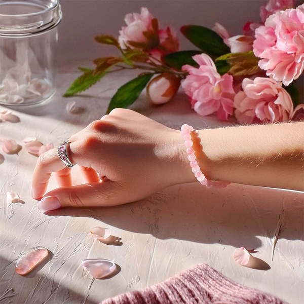 Armbånd med rosenkvarts