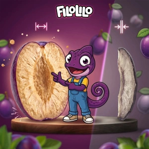 FiloLilo – Frysetørrede blommer (halve) 20 g