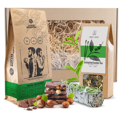 Gavesæt Kaffe Bro Coffee Roastery + Te + Hvid Salvie Røgelse
