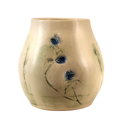 Keramisk kalabas Flora Blue 300 ml – Crater-serien