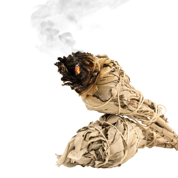 2 x pakke med hvid salvie + Palo Santo 100 g sæt