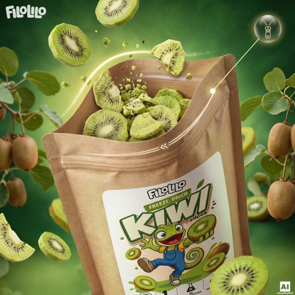 FiloLilo – Frysetørret kiwi (skiver) 100 g