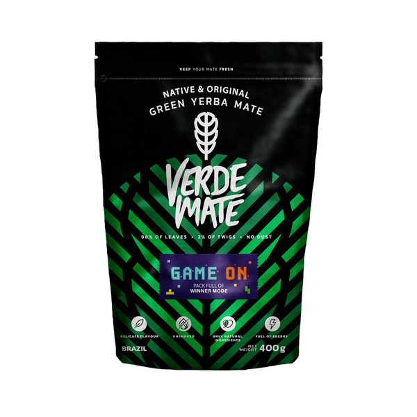 Verde Mate Green Game On 0,4 kg – yerba mate til gamere med smag af energidrik