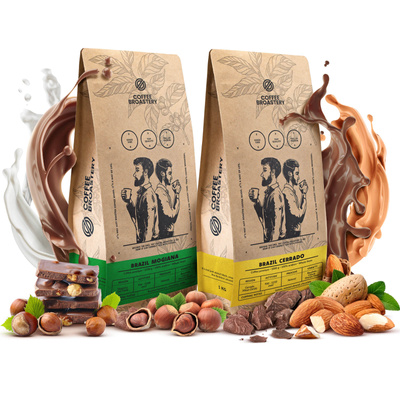Sæt Coffee Broastery Brazil Mogiana + Brazil Cerrado 2x1kg (2kg)
