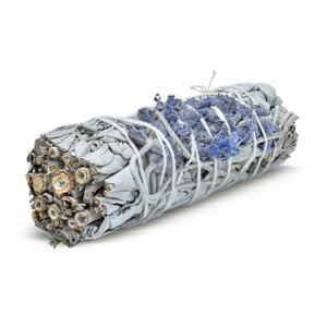 Meditationssæt: hvid salvie røgelse + rosekvarts