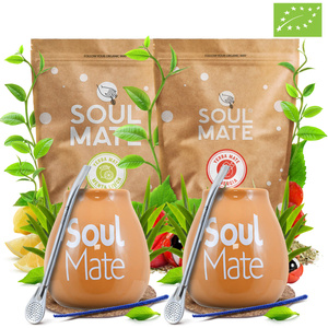 Yerba Mate-sæt til Par: Soul Mate 2x500g + 2x Kalabas + 2x Bombilla