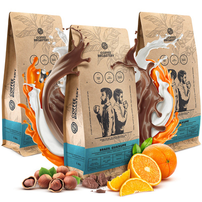 Sæt Bro Coffee Roastery Brazil Guaxupe 3x1kg (3kg)