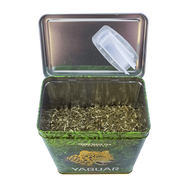 Yerbera – Metaldåse + Yaguar Mango Tango 0,5 kg