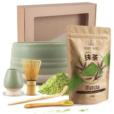 Gavesæt til brygning af matcha-te