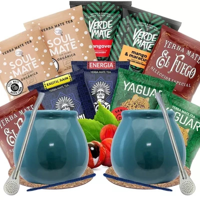Sæt 500 g Yerba Mate 10 x 50 g til to personer