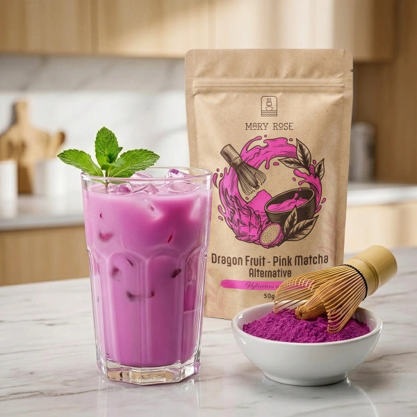 Mary Rose – Pink Matcha Alternative – Dragon fruit (pulver) 50 g