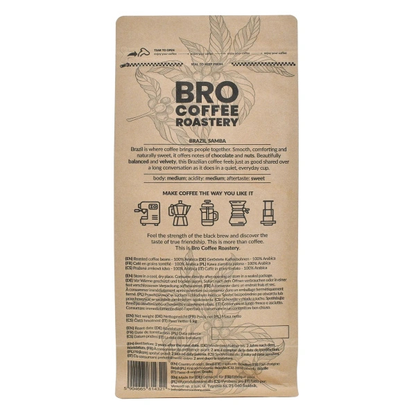Sæt Bro Coffee Roastery Brazil Samba 3x1kg (3kg)