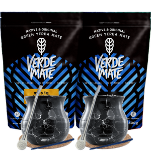 Yerba Mate Mas IQ sæt til to Bombilla 2x500