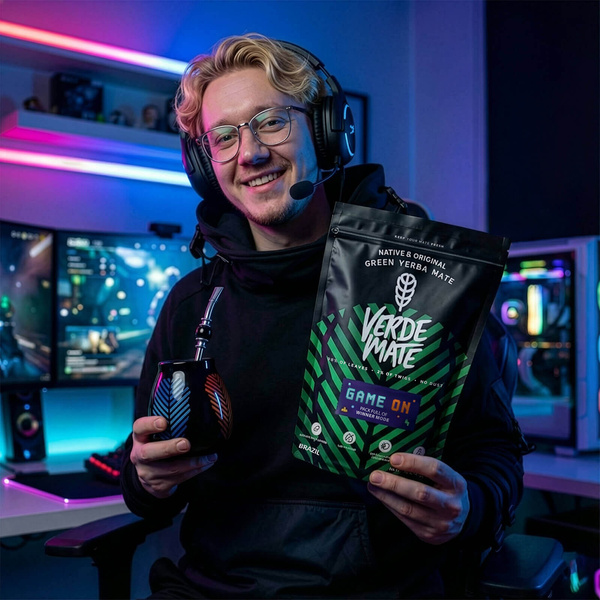 Yerba Mate Sæt Verde Mate Game On 400g 0,4kg Kalabas + Bombilla