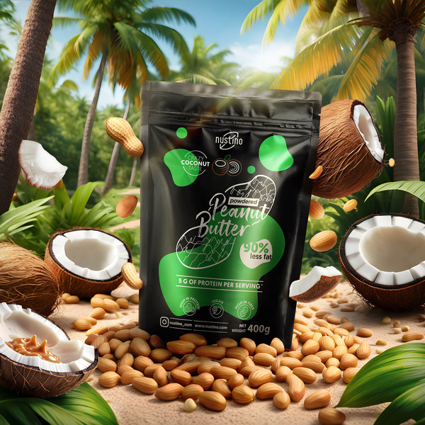 Nustino - jordnøddesmør i pulverform - Coconut 400g