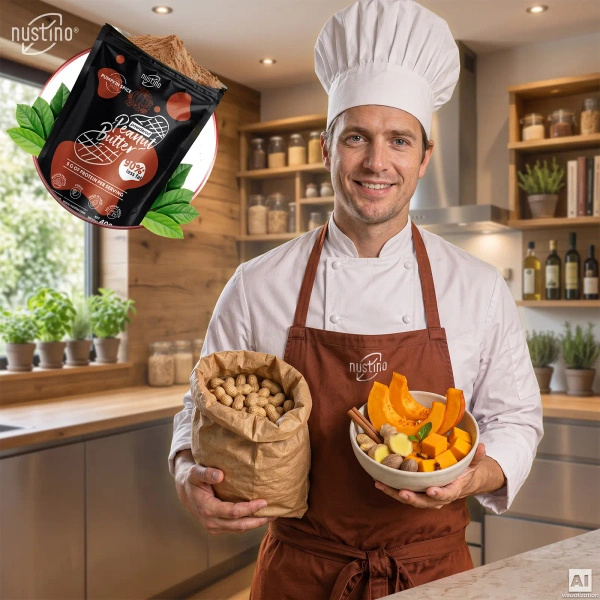 Nustino – Jordnøddesmør i pulverform – Pumpkin Spice (uden tilsat sukker) 400 g