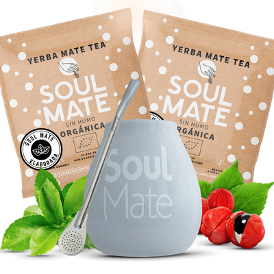 Yerba mate-sæt Bombilla Calabach Matero