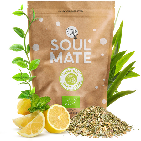 Yerba Mate Sæt Soul Mate Organica 2x500g 1kg Kalabas + Bombilla