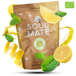 Yerba Mate Sæt Soul Mate Organica Menta Limon 500g 0,5kg Kalabas + Bombilla