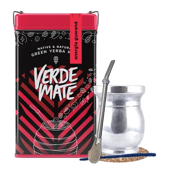 Sæt Yerbera Verde Mate Energia Guarana 0,5 kg Palo Santo