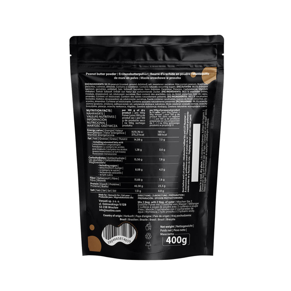 Nustino – Jordnøddesmør i pulverform – Classic (uden tilsat sukker) 400 g