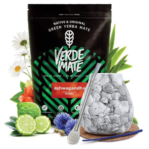 Yerba Mate Sæt Verde Mate 500g 0,5kg Kalabas + Bombilla