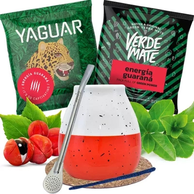 Yerba mate-sæt Kalabas + Bombilla 2x50g