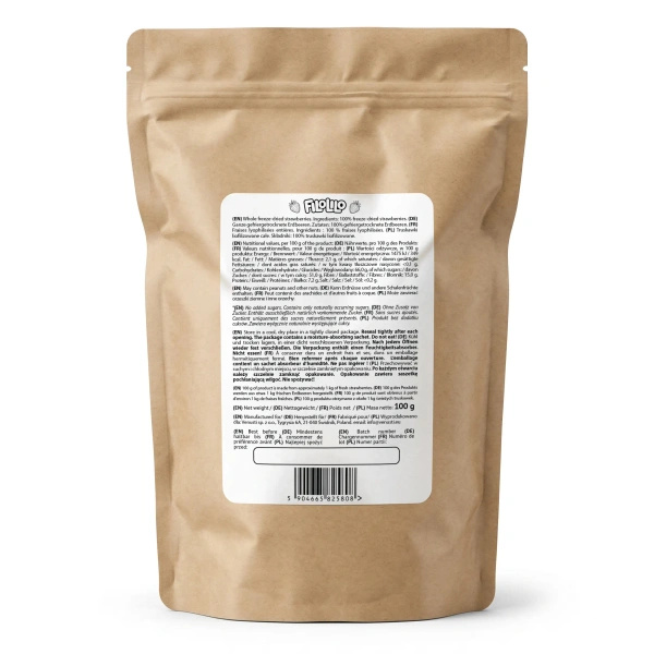 FiloLilo – Frysetørrede jordbær (hele) 100 g