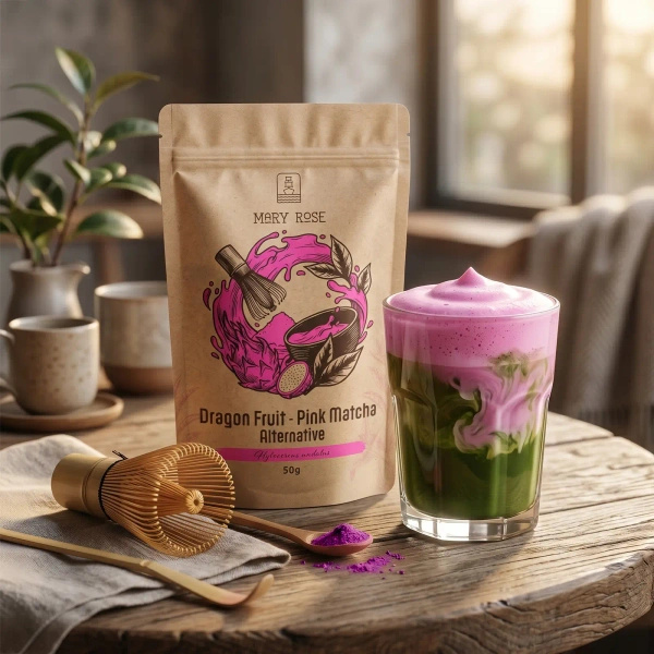 Mary Rose – Pink Matcha Alternative – Dragon fruit (pulver) 50 g