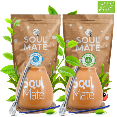 Yerba Mate-sæt Soul Mate Organica 500g + Soul Mate Despalada 500g