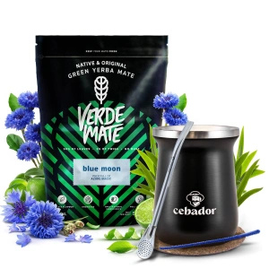 Yerba Mate Sæt Verde Mate 500g 0,5kg Termisk Mate-Kop TermoMate PRO