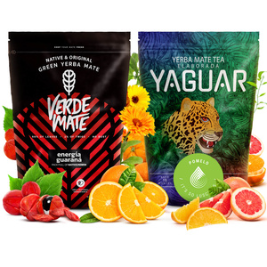 Yerba Mate Sæt: Verde Mate + Yaguar 2x500g 1kg