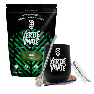 Yerba Mate Sæt: Verde Mate IPA 500g + TermoLid + Bombilla