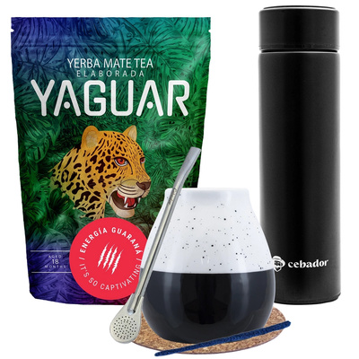 Yerba Mate Yaguar Energia 500 g sæt + termokande