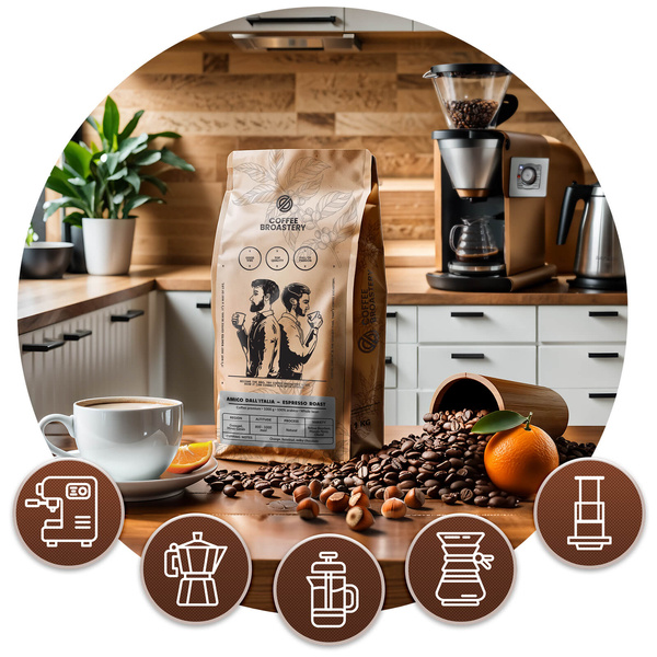 Bro Coffee Roastery - Helbønnekaffe Amico dall'Italia Espresso Roast 400g