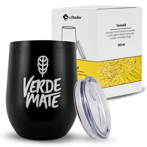 Yerba Mate-Sæt: Termisk Mate-Kop TermoLid + 2x Bombilla