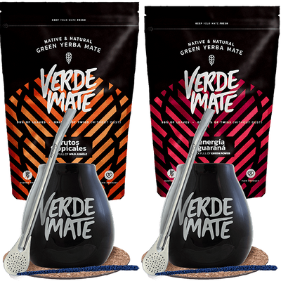 Sæt mate-te Bombilla Mate Cup til to 1 kg
