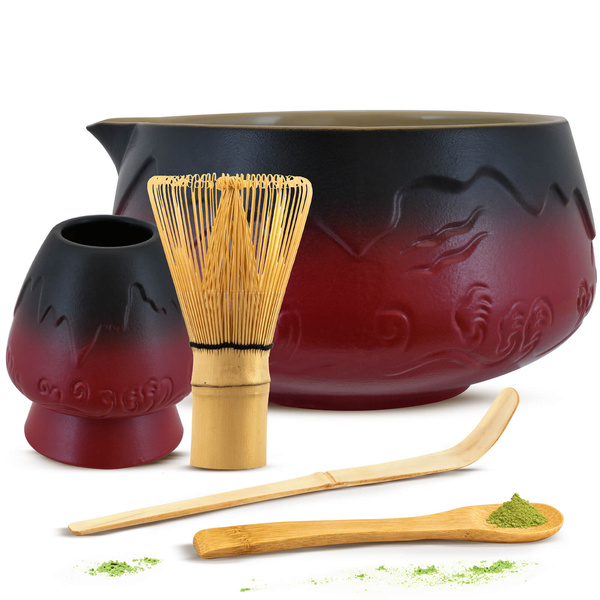 Sæt med tilbehør til brygning af matcha-te